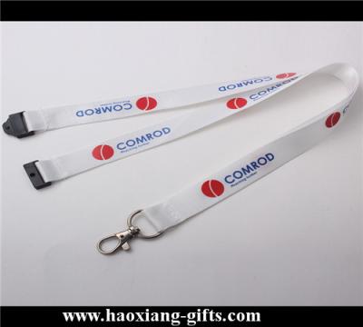 China custom printing logo made in China white color for  promotional lanyard for sale