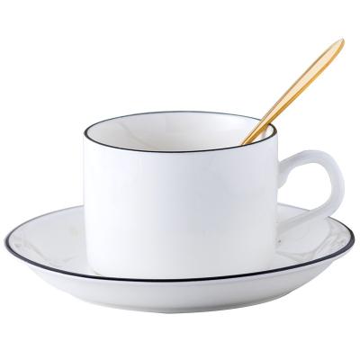 China Hot Selling Viable Wholesales White Modern Italian Italian Coffee Tea Soup Plate Ceramic Coffee Cup and Saucer Set for sale