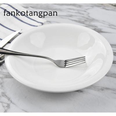 China Viable Direct Deal Wholesale White Ceramic Dinner Plates Custom Printed Porcelain Round Dish for sale