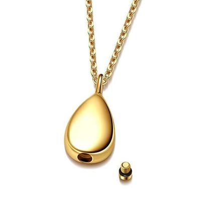 China TRENDY Custom Made High Quality Vintage Waterdrop Urn Perfume Bottle Pendant Necklace for sale