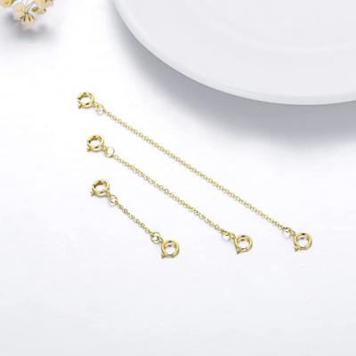 China Newest Trendy Wholesale Fashion 14K Gold Necklace Chain Supplement Stainless Steel Chains for sale