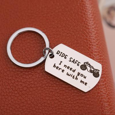 China 2022 FASHIONABLE Wholesale Current Good Quality Big Car Accessories Pendant Stainless Steel Keychain for sale