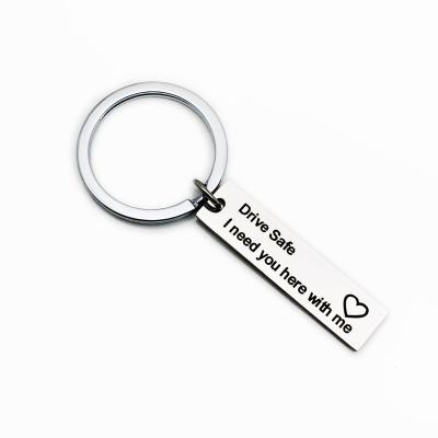 China New Style FASHIONABLE Wholesale Popular Popular Best Selling Stainless Steel Jewelry Key Chain Letters Keychain for sale