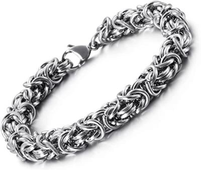 China Vintage High Quality Chunky Link Irregular New Style FASHIONABLE Stainless Steel Hand Chain Bracelet for sale