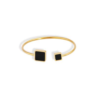 China European and American Popular Jewelry Square Adjustable Black Geometric Bracelet for sale