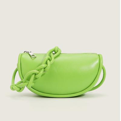 China 100% Eco-friendly Half Moon Dumpling Shape Handbags With Strap Weaving Cross - Body for sale