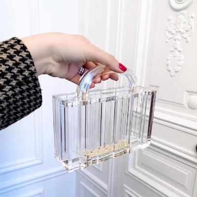 China 100% New Dubai Women Clutch Bag Brand Women Acrylic Clear Luxury Lucite Evening Clutch Bag Eco-friendly Luxury Handbags for sale