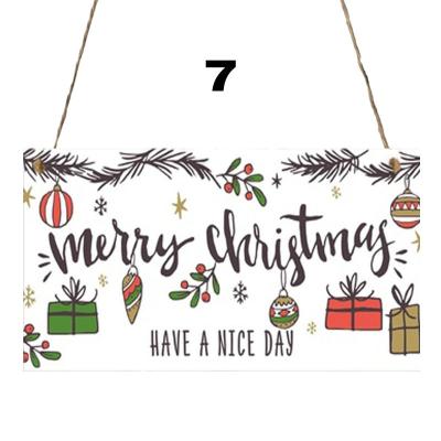 China 2022 Wooden Hanging Decoration Christmas Sign Christmas Tree Ornaments for sale