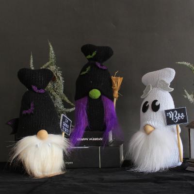 China Handmade Party Decoration Craft Halloween Decoration Supplies Plush Dolls Halloween Decoration Faceless Gnome LED Light For Home Decoration for sale