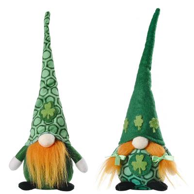 China 2022 Faceless Irish Shamrock Old Man Green Leaf Festival Decor St. Patrick's Day Doll Hat Green Leaf Festival Ornament for sale