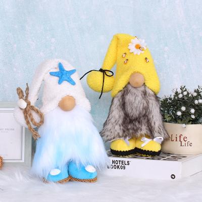 China New Decor Rudolph Faceless Doll Creative Standing Gnome Ornaments Elf Plush Figurines Ocean Festival Gift Desktop Decoration for sale