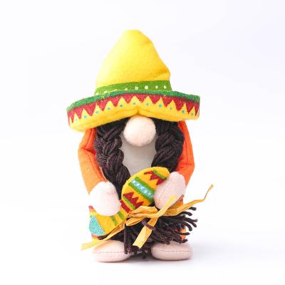 China Faceless Hawaiian Guitarist Old Man Style Couple Doll Carnival Party Decoration Wholesale Indoor Decor for sale