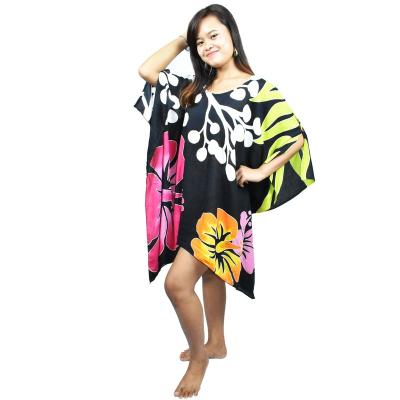 China Anti-Wrinkle Women Cover Up Beach Dress Beach Wear Floral Print Swimsuit for sale