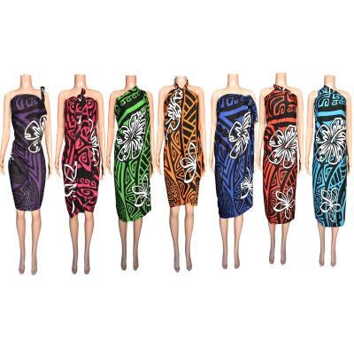 China New Design Printed Pareo Wrap Skirt Swimwear Lady Beach Bikini Swim Beach Sarongs Cover Up For Women for sale