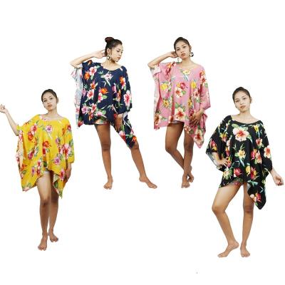 China Breathable Hot Selling Fashion Summer Poncho Beach Wear Cover Up Open Shoulder Lady Dresses for sale