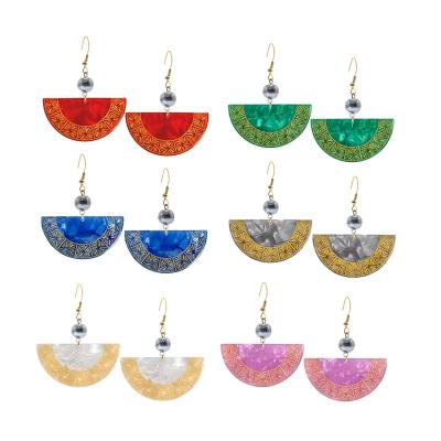 China Hot Selling High Quality Beautiful Colorful Acrylic Jewelry Earring Earring Designs For Women for sale