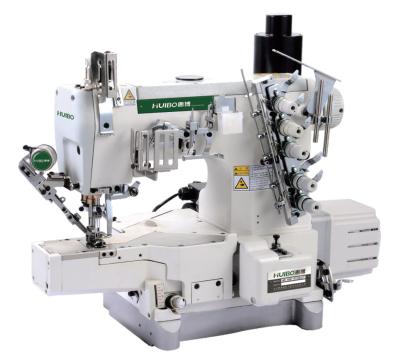 China Garment shops HUIBO DIRECT DRIVE HIGH SPEED ROLLED-ADGE STRETCH COUPLING SEWING MACHINE for sale