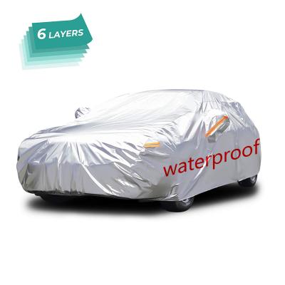 China Water Resistant Protection Universal Parking Cover Foldable Waterproof Car Cover Full Body Hail Snow Sun Outdoor Rain Proof for sale