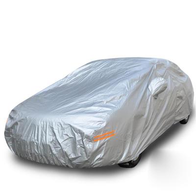 China Portable Car Dustproof Waterproof Dustproof Cotton Sedan Sun Rain Snow Tarpaulin Folding Outdoor UV Car Cover for sale