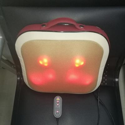 China Popular Remote Neck Shoulder Pad Massager Waist Back Legs Massager With Heating Massage Pad Vibrating Pillow for sale