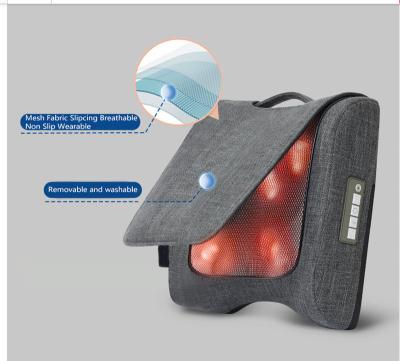 China Hot Selling Shiatsu Electric Waist Waist Car Neck Massager Back Pillow for sale