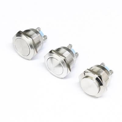 China 22mm Metal Push Button Switch Reset Screw Connected By Pegs To Machine Momentary Start Button 22MM for sale