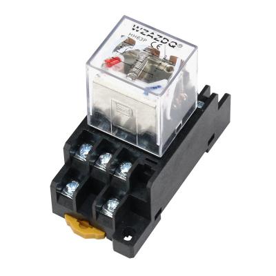 China HH63P DC12VDC24V AC380V small sealed intermediate relay with WZAZDQ base for sale