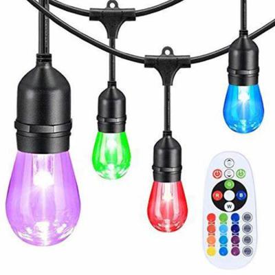 China Holiday Solar String Light Led Multi Color Light With Color Remote Control Indoor Outdoor Bulb Smart Garden Light LED String Light With Remote Control for sale