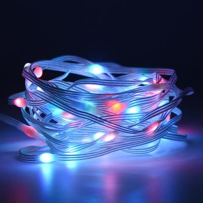 China Popular 2022 indoor outdoor decoration holiday decoration led dmx changing christmas color string lights rgb with remote control for event for sale