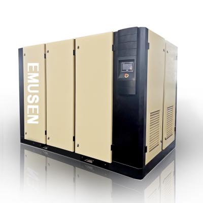 China EMUSEN PM Lubricated Rotary Screw Air Compressor 160 Kw 8 -13 Bar Air Compressor Two Stage Industrial Compressors for sale