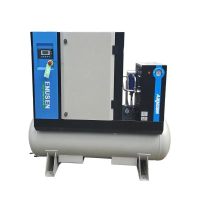 China EMUSEN Lubricated Screw Air Compressor 15 KW 20 Hp Industrial Compressors For Lase Cutting Use Air Screw Compressor for sale