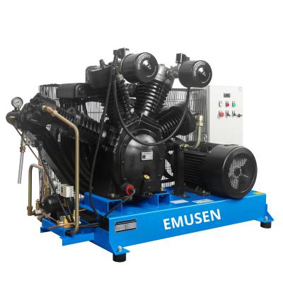 China OIL-LESS EMUSEN Piston Air Compressor 30 Bar 2.2 m^3/min 22 KW Medium High Pressure Three Stage Piston Air Compressor for sale