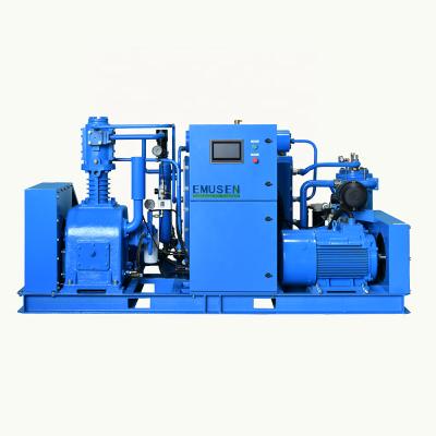 China EMUSEN oil free integrated high efficiency screw air compressor crew piston booster industrial compressor oilless air compressor for sale