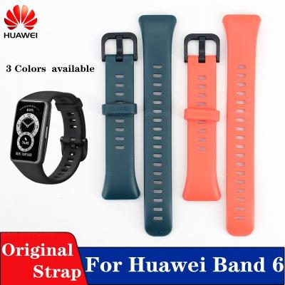 China Original Replacement Silicone Rubber Wrist Watch Rubber Strap For Huawei Band 6 Waterproof Sports Wristband Strap for sale