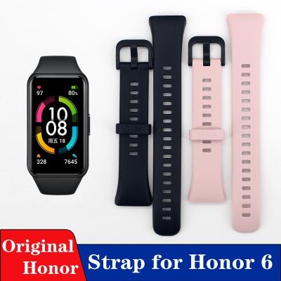 China Rubber Original Replacement Wrist Band Silicon Waterproof Watch Band For Honor Band 6 Strap for sale