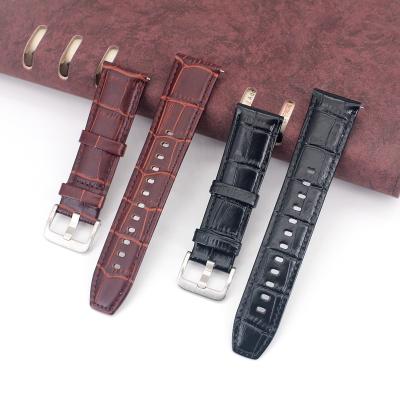 China Customized Watches Genuine Leather Fast Version 20mm 22mm Crocodile Pattern Leather Watch Strap Watch Strap Real Leather Strap Wrist W for sale