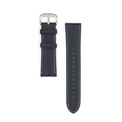 China 22mm Genuine Leather For Samsung Watch Luxury Leather Strap Huawei Watch Strap High Quality Genuine Italian Leather Single Strap for sale