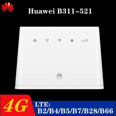 China 4G Open Band B2/B4/B5/B7/B28/B66 150M Cat 4 LTE CPE Hotspot 4G Wilress WiFi Router For America With Phone Port Huawei B311-521 for sale