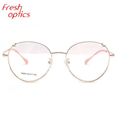 China Stainless Steel STAINLESS Vintage Round Optical Glasses For Women for sale