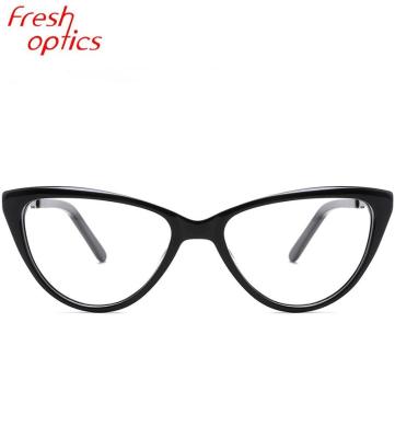 China Acetate eyewear frames clear cat eye glasses handmade acetate optical glass eyewear frames for women for sale