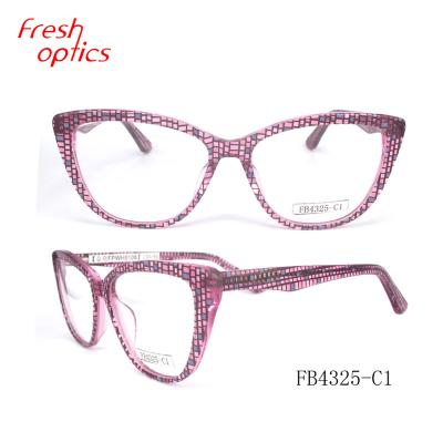 China Custom Eyeglass Frames Hot Sale Designer Big Size Optical Frame Colored Acetate Glasses for sale