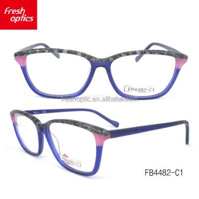 China Wholesale China Optical Glasses New Designs Acetate Optical Sight FB4482 Man And Women Anti Blue Light Frame Acetate Glasses For Lady for sale