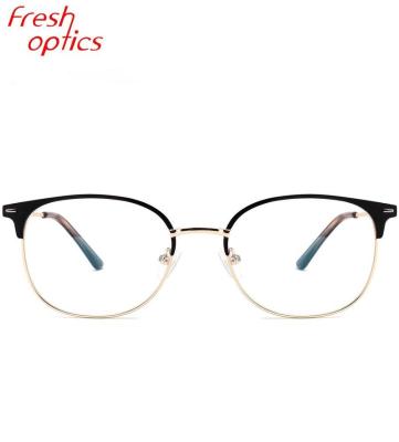 China Vintage Luxury Round Metal Eye Glass Optical Frames Ready To Ship for sale