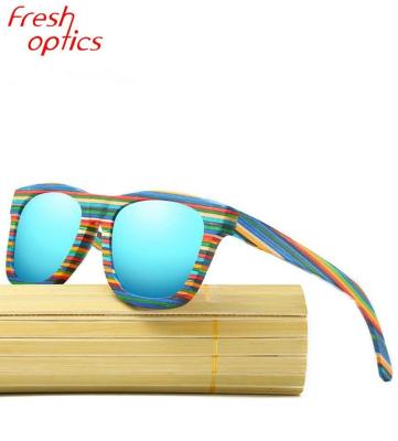 China Polarized Colorful Skateboard Bamboo Wooden Sunglasses New Fashion Sunglasses China Wholesale Style for sale