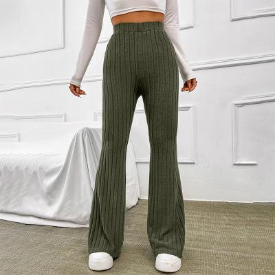 China Anti-wrinkle M00003 women's clothing autumn winter fashion solid new color all overlay wide leg casual pants wide leg pants for sale