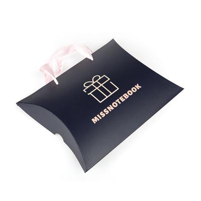 China Jieyou Recyclable Custom Wholesale Paper Gift Packaging Kraft Paper Pillow Box for sale