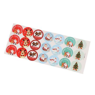 China Jieyou Christmas Gift Label Christmas Tree Stickers Small Business Packaging Sticker Waterproof Hot Stamping Sheets for sale