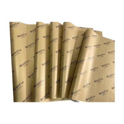 China Jieyou Biodegradable Custom Print Copy Hot Stamping Waterproof Greaseproof Cotton Wrapping Kraft Paper For Clothes for sale