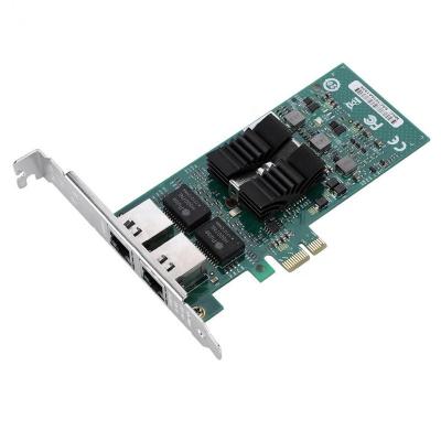 China Hot 82576-T2 Gigabit PCI-e Network Adapter Card Server 1000Mbps Desktop Dual Port Desktop NIC LED 2021 Network Controller for sale