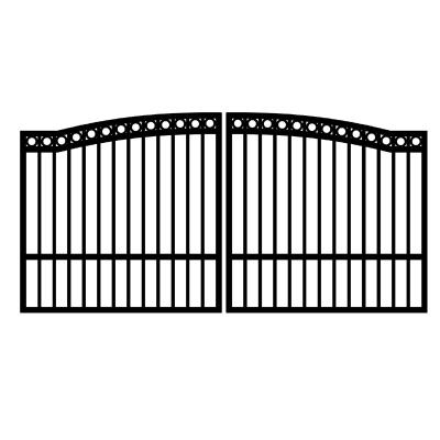 China Easily Assembled Modern House Wrought Iron Main Doors Designs Single Door for sale